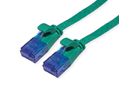 VALUE Patchkabel Kat.6A (Class EA) UTP, extra-flach, grün, 1,5 m