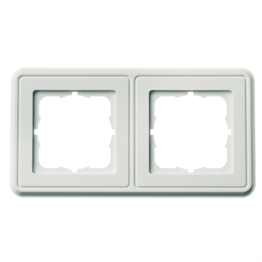 TELEGÄRTNER Abdeckrahmen 151 x 80 mm, 2-fach, alpinweiss