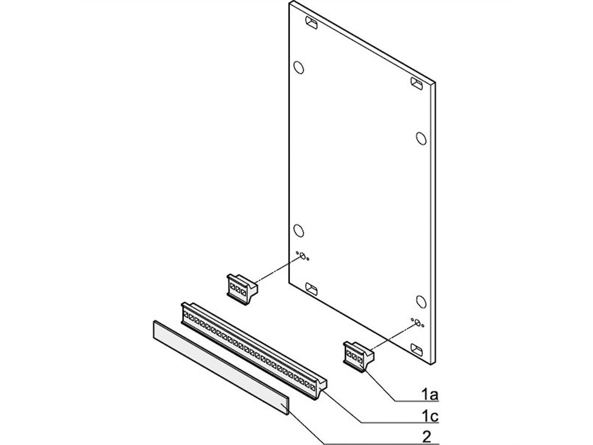 SCHROFF Griff in Trapezform, schwarz (ohne Aushebefunktion) - KUNSTSTOFFGRIFF 4TE SCHWARZ