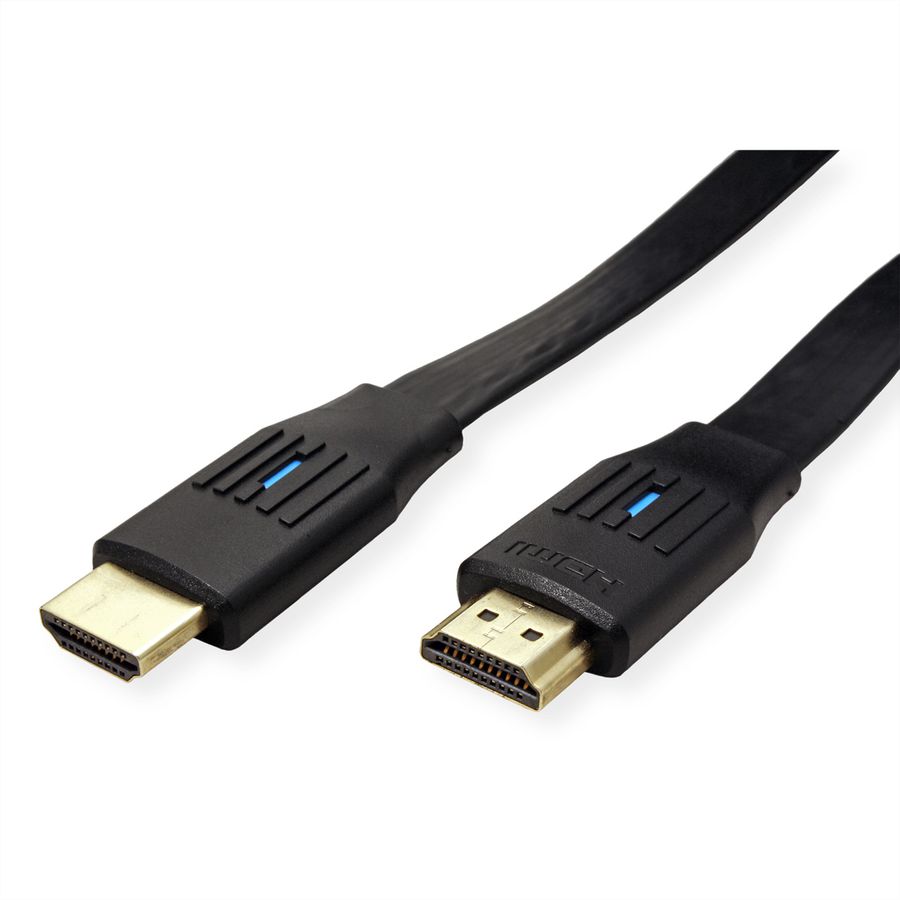 VALUE 8K HDMI Ultra HD Kabel mit Ethernet, flach, ST/ST, schwarz, 2 m