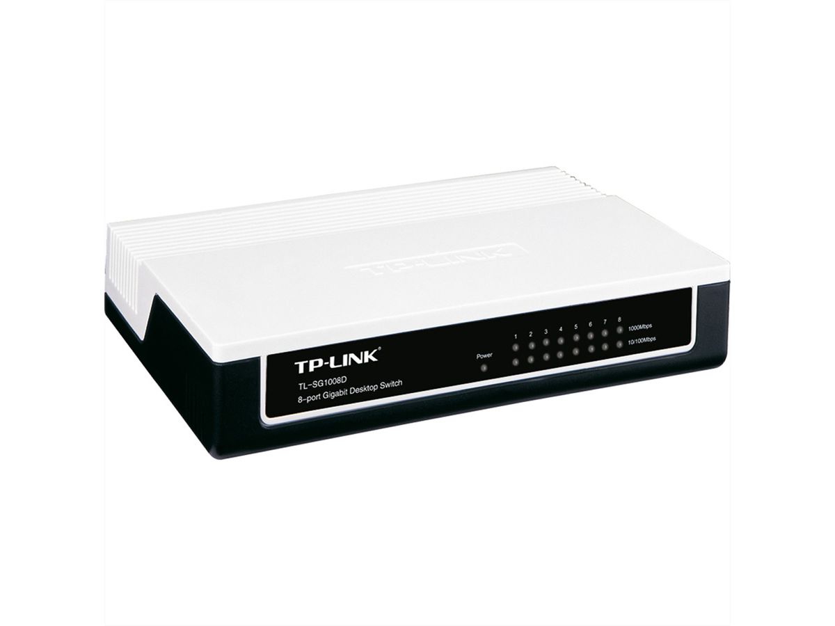 TP-LINK TL-SG1008D 8 Port Gigabit Ethernet Switch, Desktop