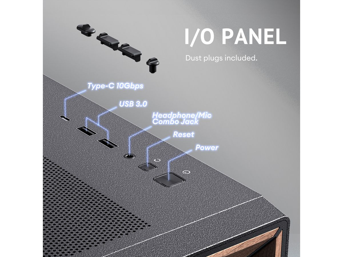 ANTEC FLUX PC Gehäuse Midi Tower Gaming ATX, schwarz