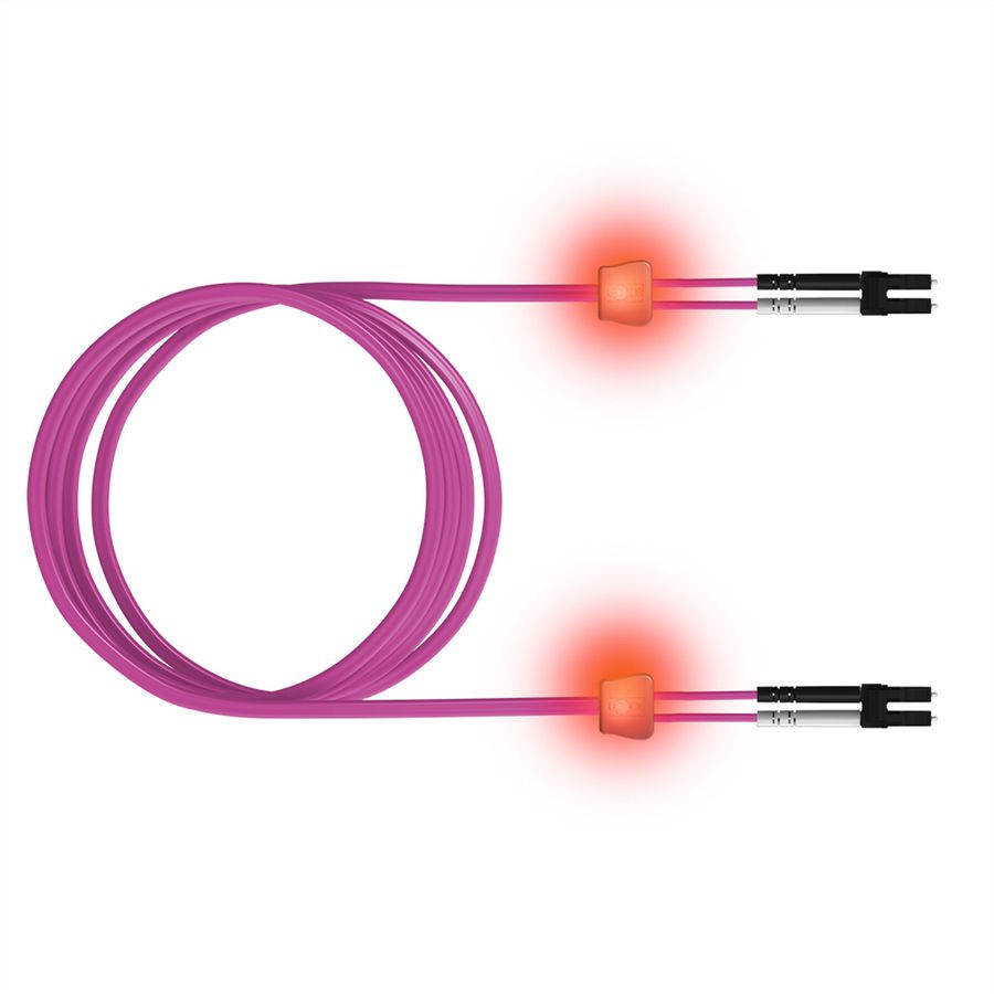 EasyLan LWL-LED-Patchkabel duplex 50/125µm OM4, LC/LC, violett, 1 m