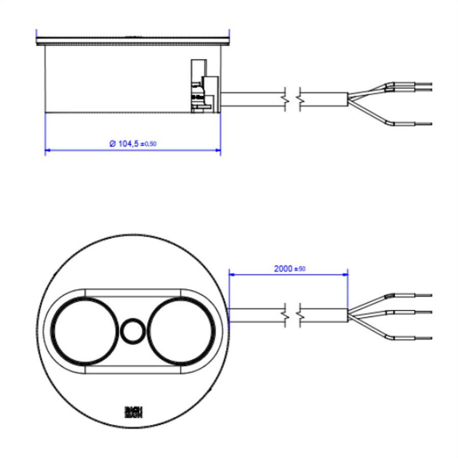 BACHMANN TWIST 2 2xCEE7/3 2,0m AEH RAL9010 30GE rund