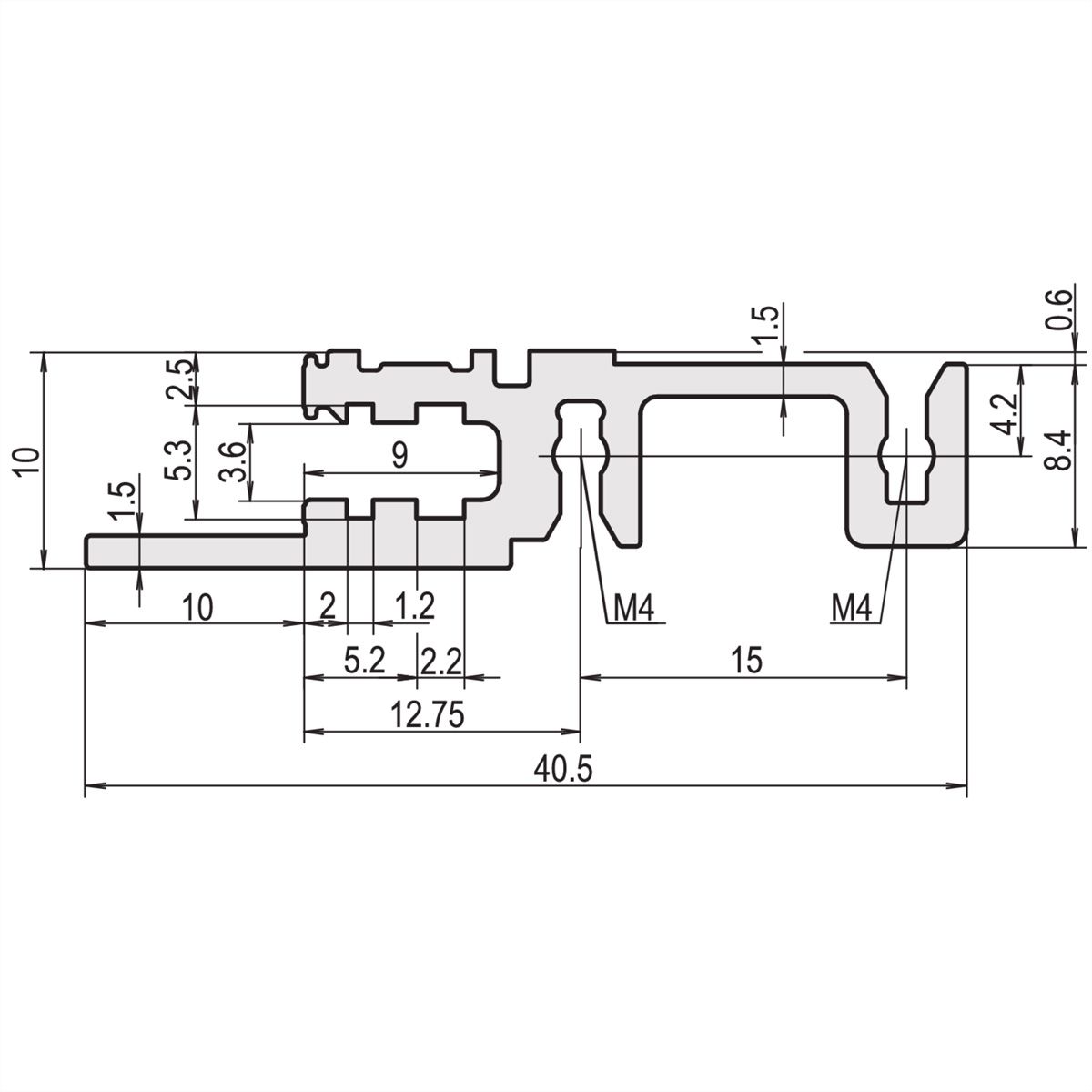 SCHROFF Typ H-LD stabil, langes Dach - MODULSCH. VORNE 63TE H LD