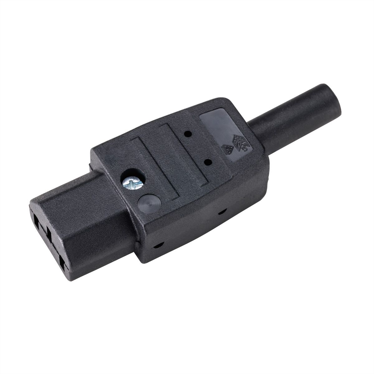 BACHMANN Kaltgerätekupplung IEC320 C13 10A/250VAC, Schraubanschluß, schwarz