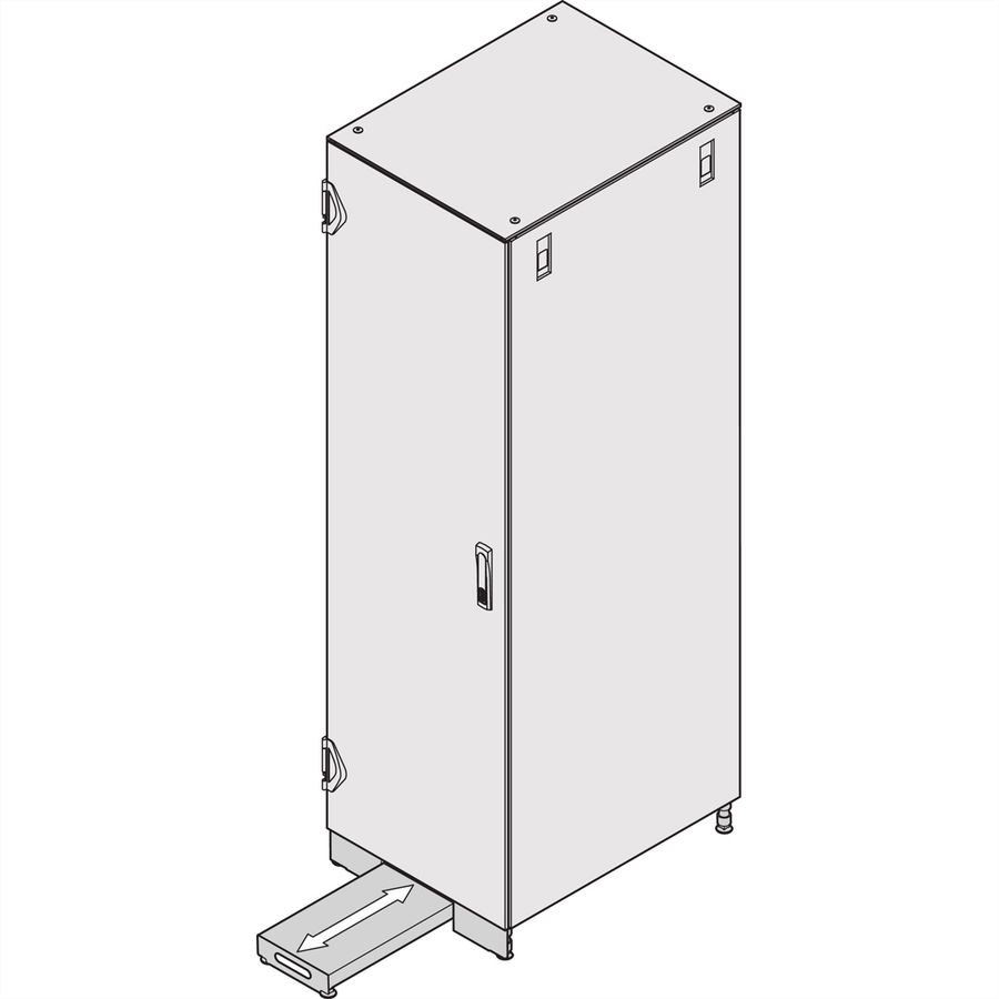 SCHROFF Kippschutz ausziehbar - KIPPSCHUTZ 800B 1200T RAL7021