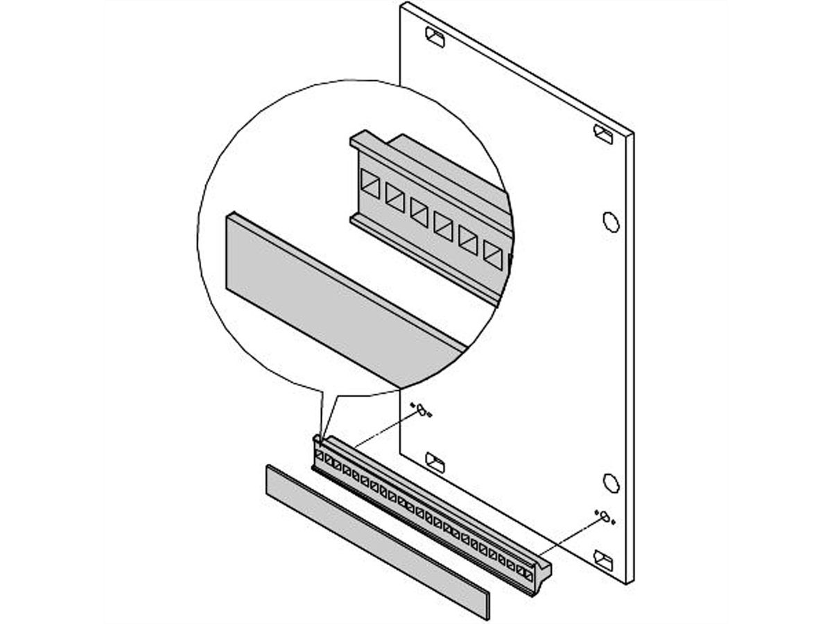 SCHROFF Griff in Trapezform, schwarz (ohne Aushebefunktion) - KUNSTSTOFFGRIFF 21TE SCHWARZ