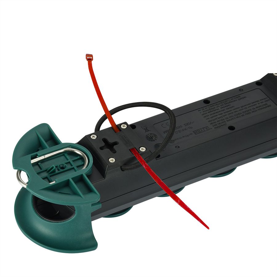 BACHMANN HOOK Outdoor 4x Schutzkontakt, Kunststoff, mit Schalter und Klappdeckeln, IP44, 4 m