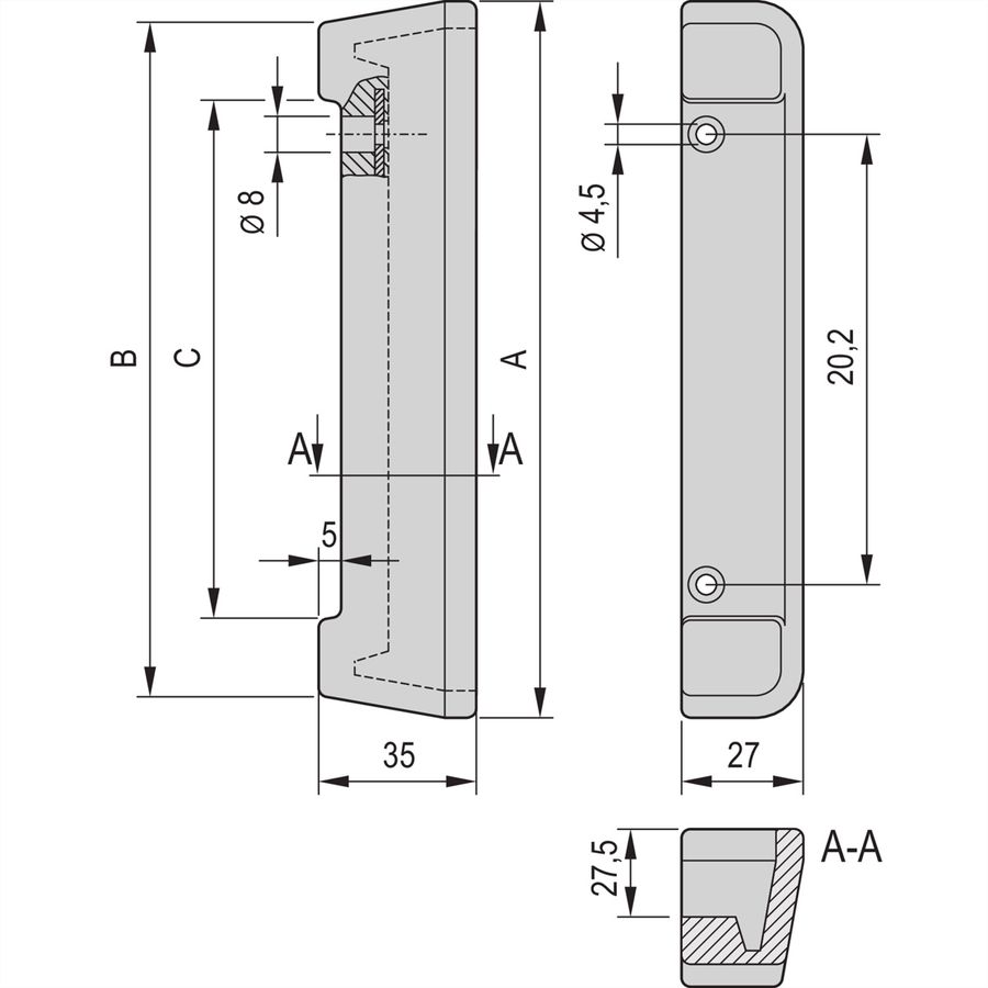 SCHROFF Aufstellschutz / Rückwandfuss mit Kantschutz - AUFSTELLSCHUTZ 3HE COMPAC