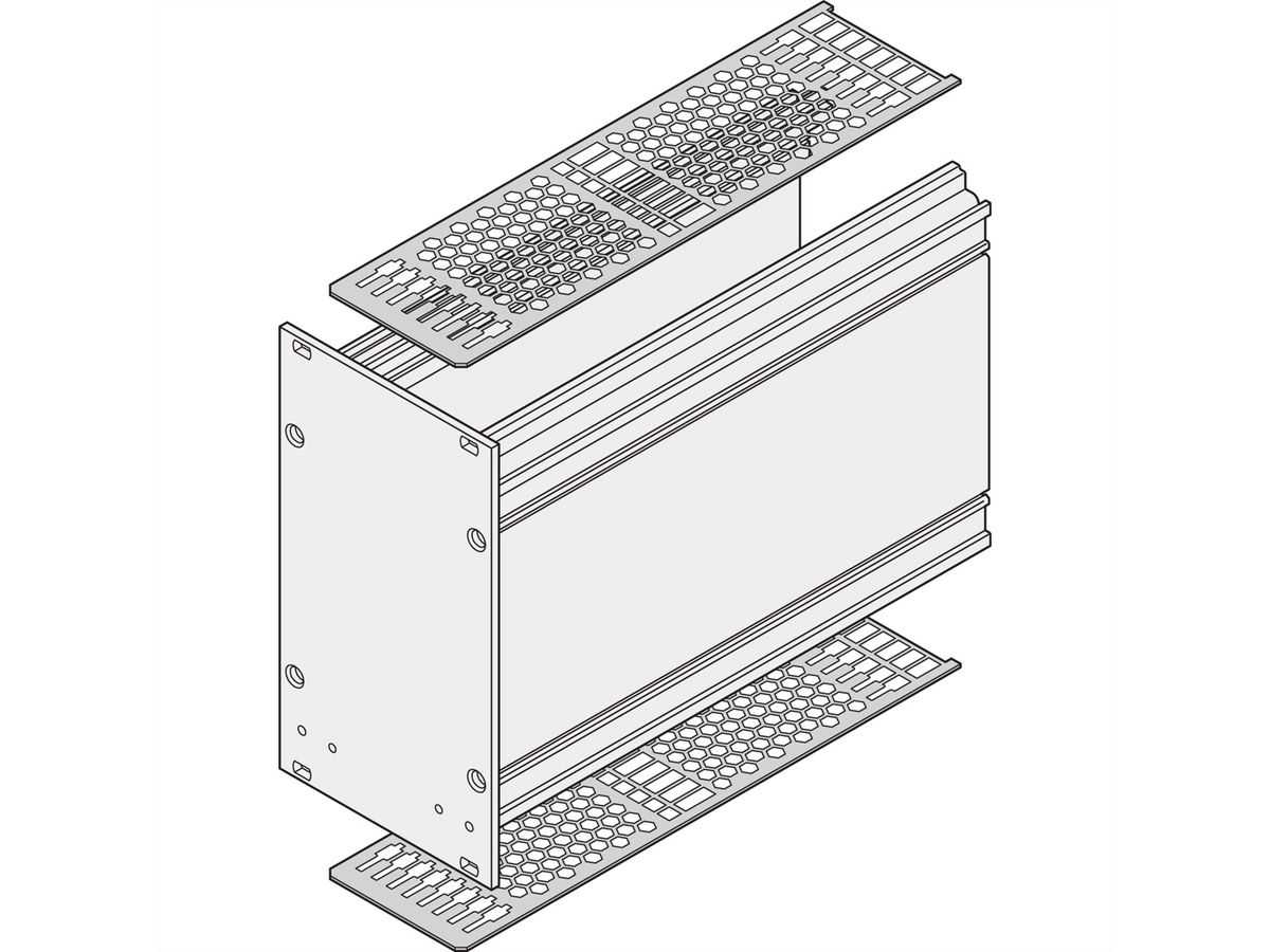 SCHROFF Deckblech für Kassetten - KAS DECKBLECH FS 14TE 167T