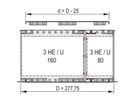 SCHROFF Abdeckblech für Anschraubung an die Seitenwand, 277,75 mm tief (VME64x) - ABDECKBL.EMC 84TE 277.75T 2ST