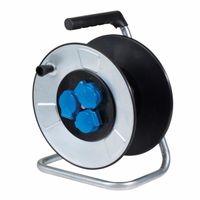 BACHMANN Stahlblechkabeltrommel 3-fach, ohne Kabel, IP44