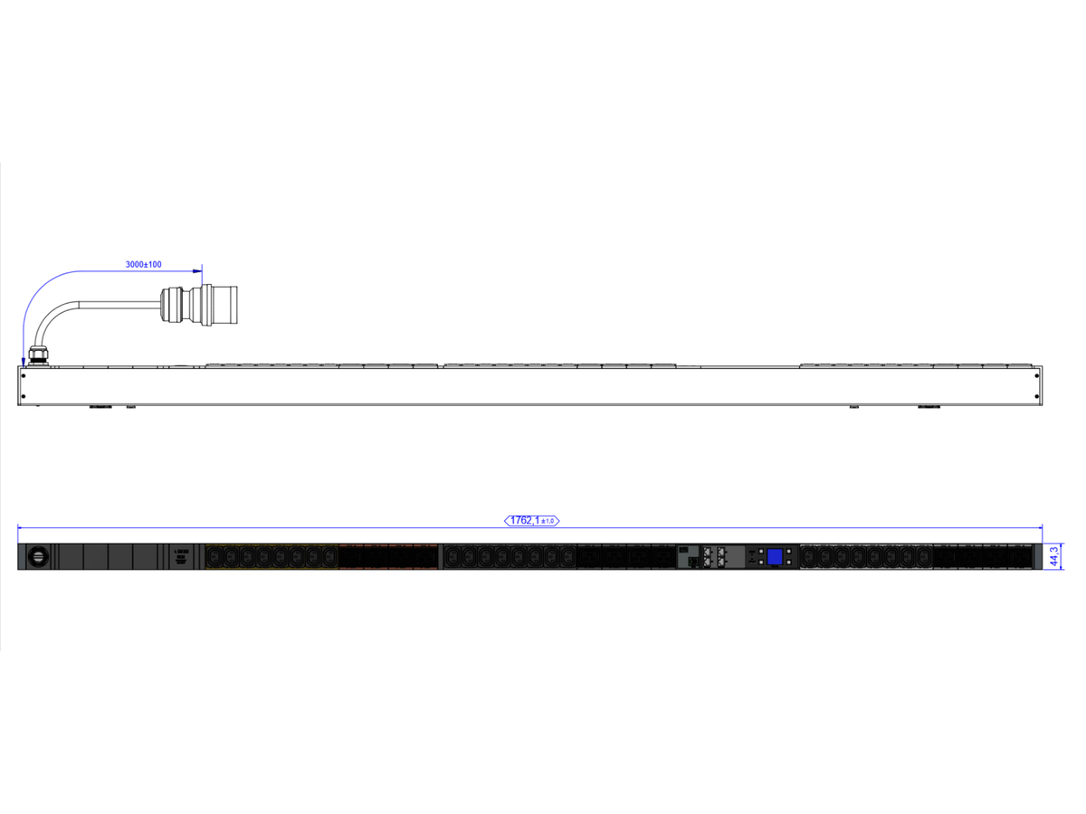 BACHMANN BN3000 Slave RCM 24xC13 12xC19, Messung pro Phase, Diffmessung