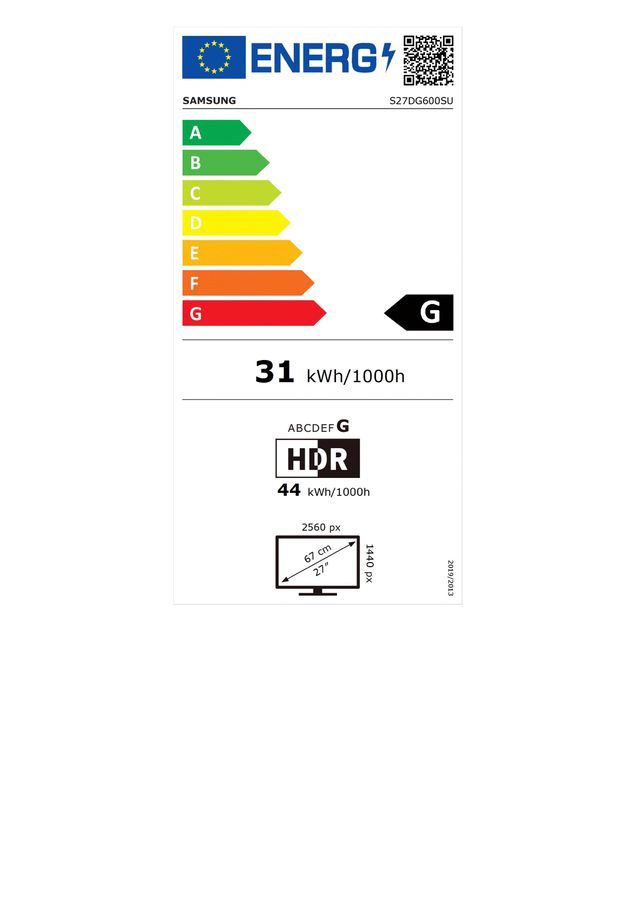 Samsung G60SD Computerbildschirm 68,6 cm (27") 2560 x 1440 Pixel Quad HD OLED Silber