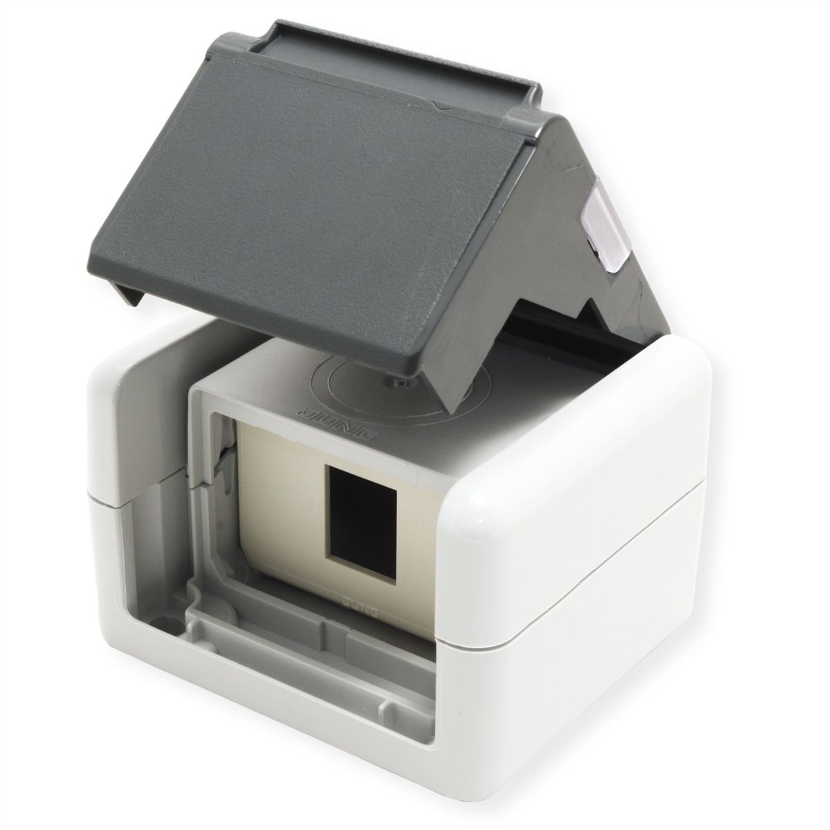 TELEGÄRTNER Gehäuse AP IP44, mit Mont-Einsatz für AMJ-Modul