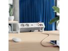 BACHMANN DESK2 ALU WHITE 2xCEE7/3 1xCM 1xUSB A/C 22W 0,2m GST18