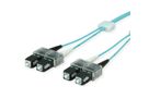 EasyLan LWL-LED-Patchkabel duplex 50/125µm OM3, SC/SC, türkis, 1 m