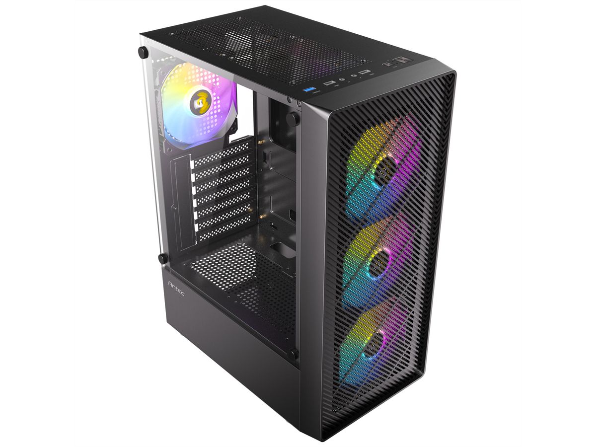 ANTEC AX26 RGB Elite PC Gehäuse Midi Tower Gaming ATX, schwarz