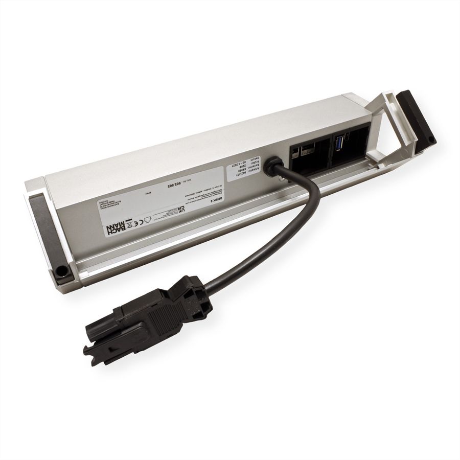 BACHMANN DESK2 3x Schutzkontakt, 2x CAT6, 1x HDMI, 1x USB 3.0, Zuleitung GST18 0,2m, INOX