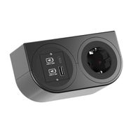BACHMANN PIX HOLDER DOUBLE, 1x CEE7/3, 1x USB A/C, ISV
