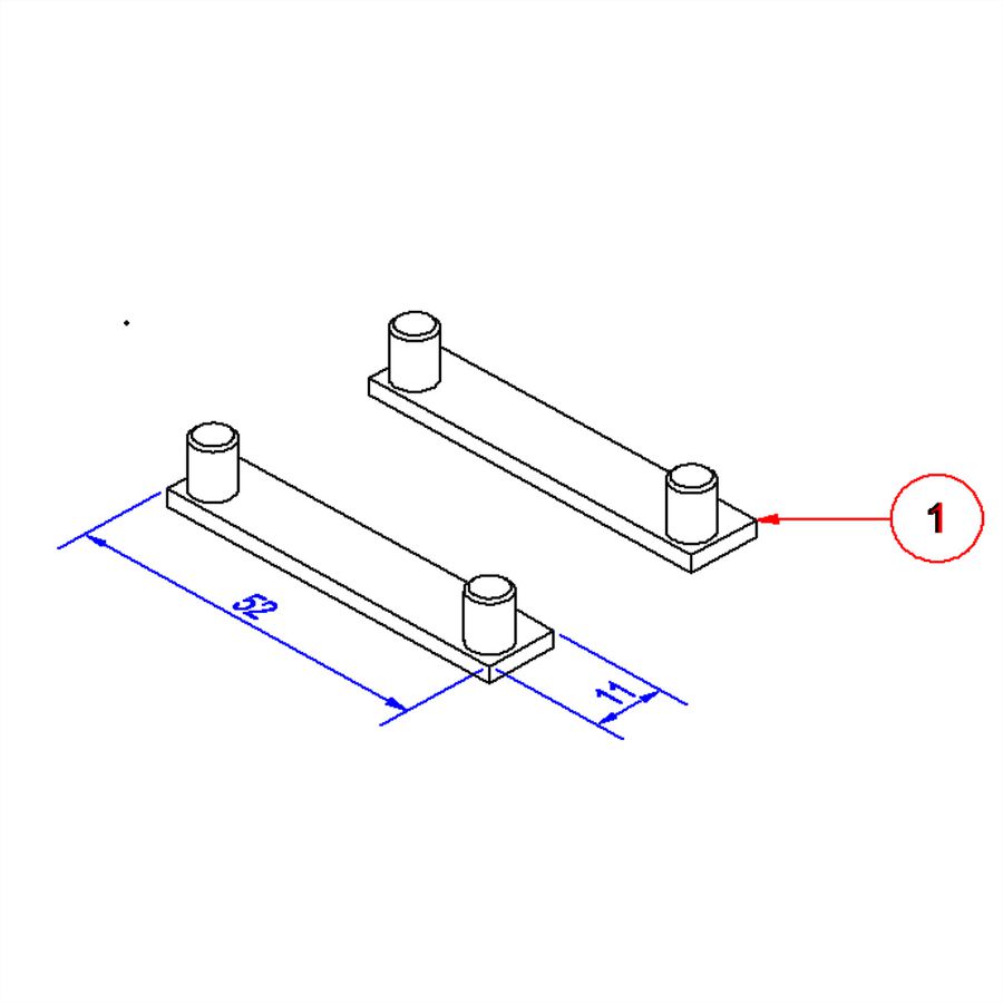 BACHMANN STEP Abdeckstreifen 1-fach 2x