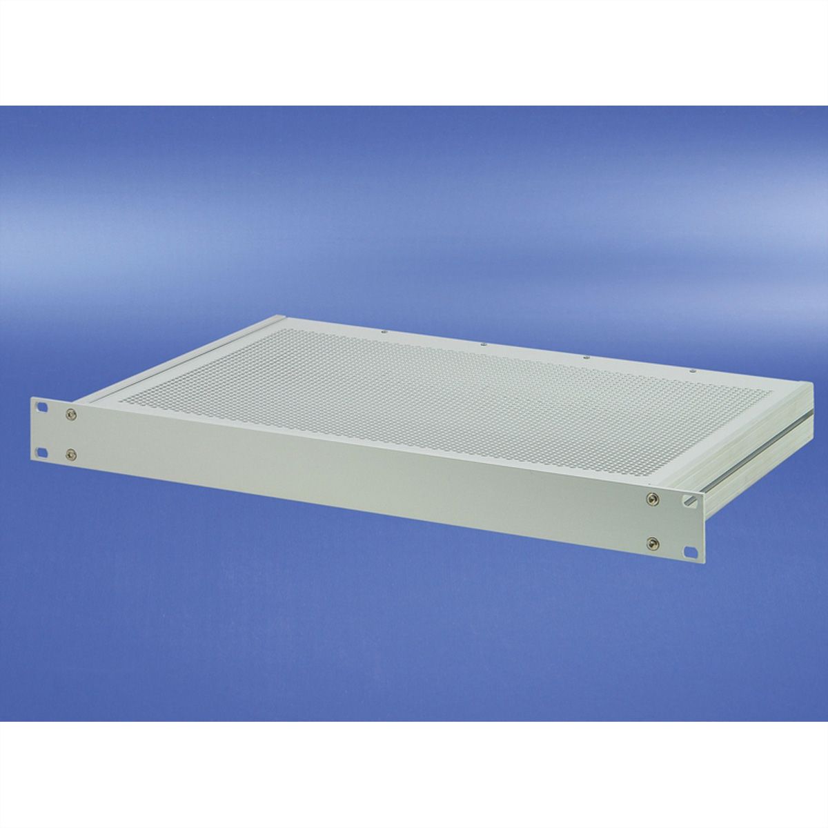 SCHROFF 19"-Kompletteinschub aus Aluminium, Deck- und Bodenblech perforiert - MULTIPAC PRO 1HE 280T DBLPER