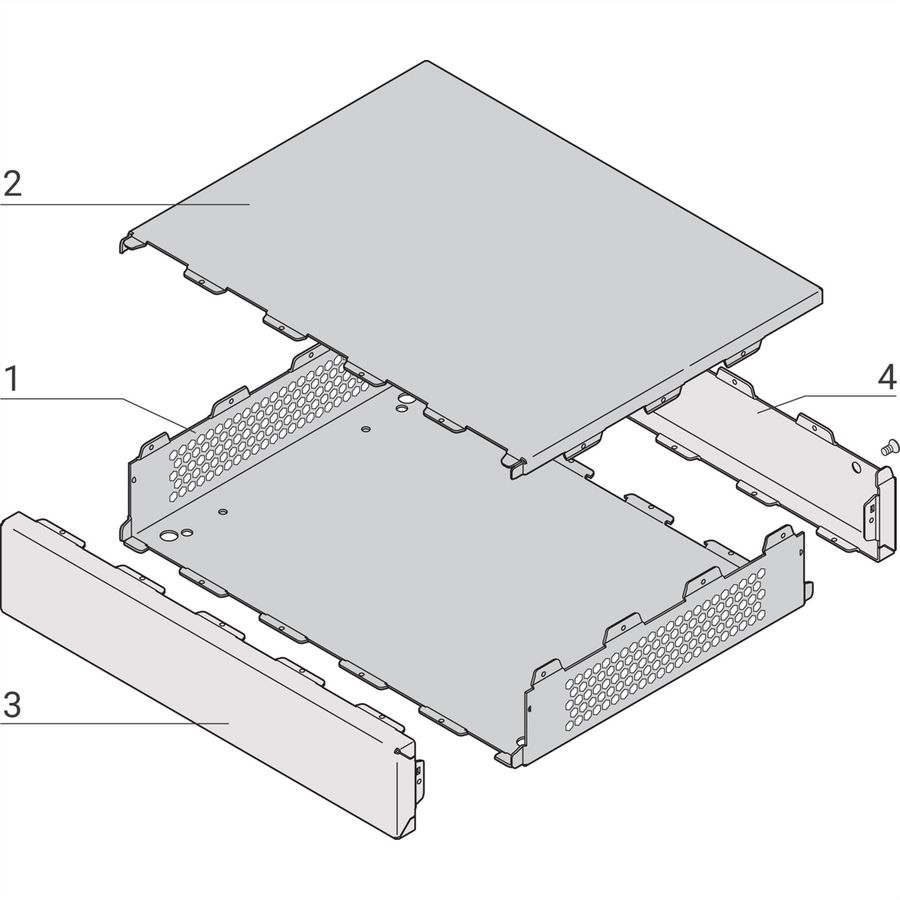 SCHROFF INTERSCALE M 44H 399B 221T P, Modulares Tischgehäuse