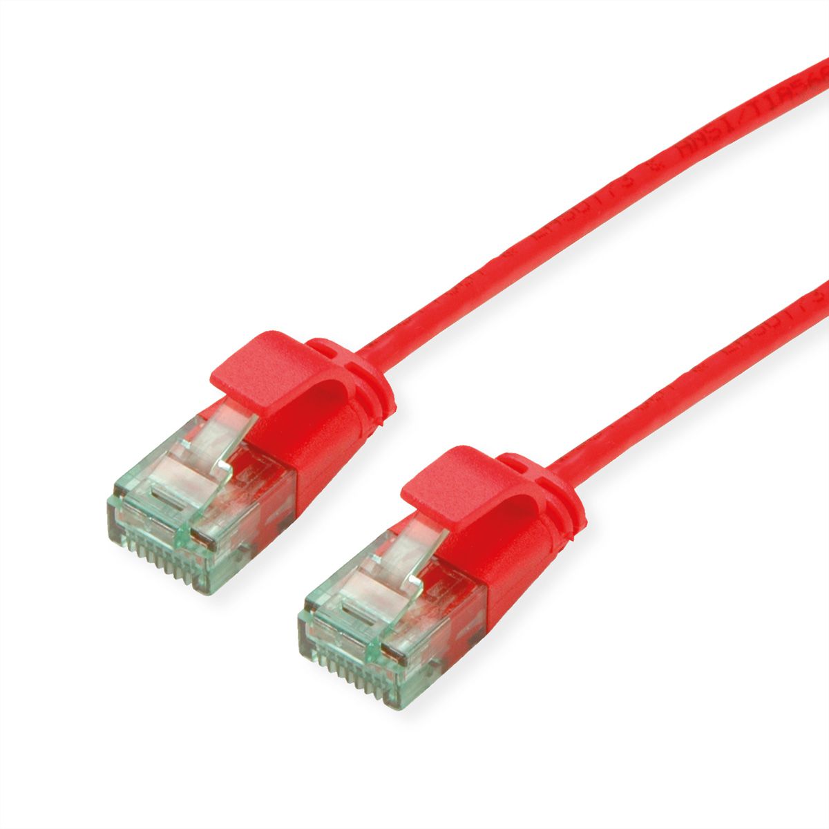 ROLINE RM UTP DataCenter Patchkabel Cat.6A (Class EA), slim, rot, 0,3 m