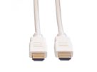 ROLINE HDMI High Speed Kabel mit Ethernet, weiß, 2 m