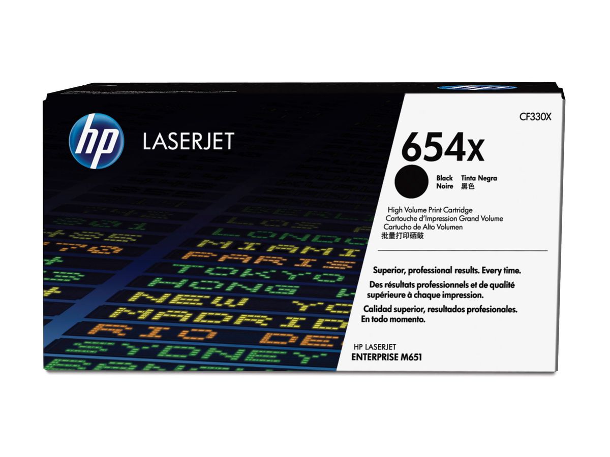 HP 654X Schwarz Original LaserJet Tonerkartusche mit hoher Reichweite