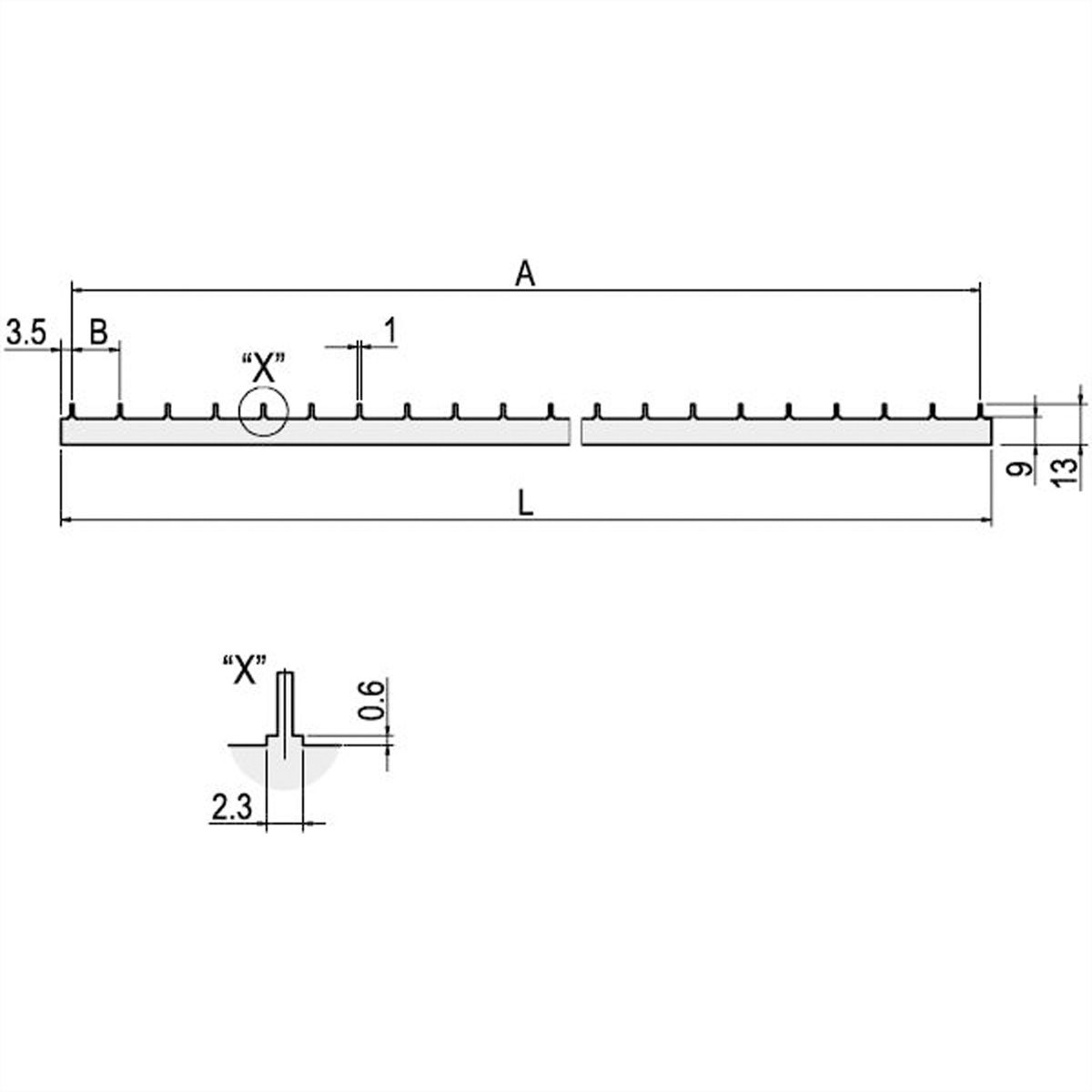 SCHROFF Leiterplatten-Stromschienen - LP-SCHIENE 1POL.4TE L210,2MM