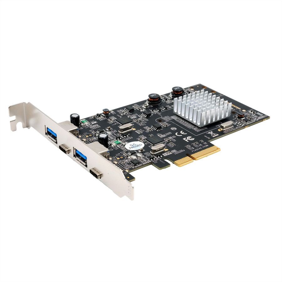 EXSYS EX-12005 4 Port USB 3.2 Gen2 PCIe Karte 2x USB-A und 2x USB-C