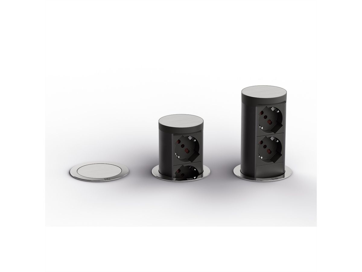 BACHMANN ELEVATOR2 2xP40, Edelstahl-Optik 2,0 m AEH