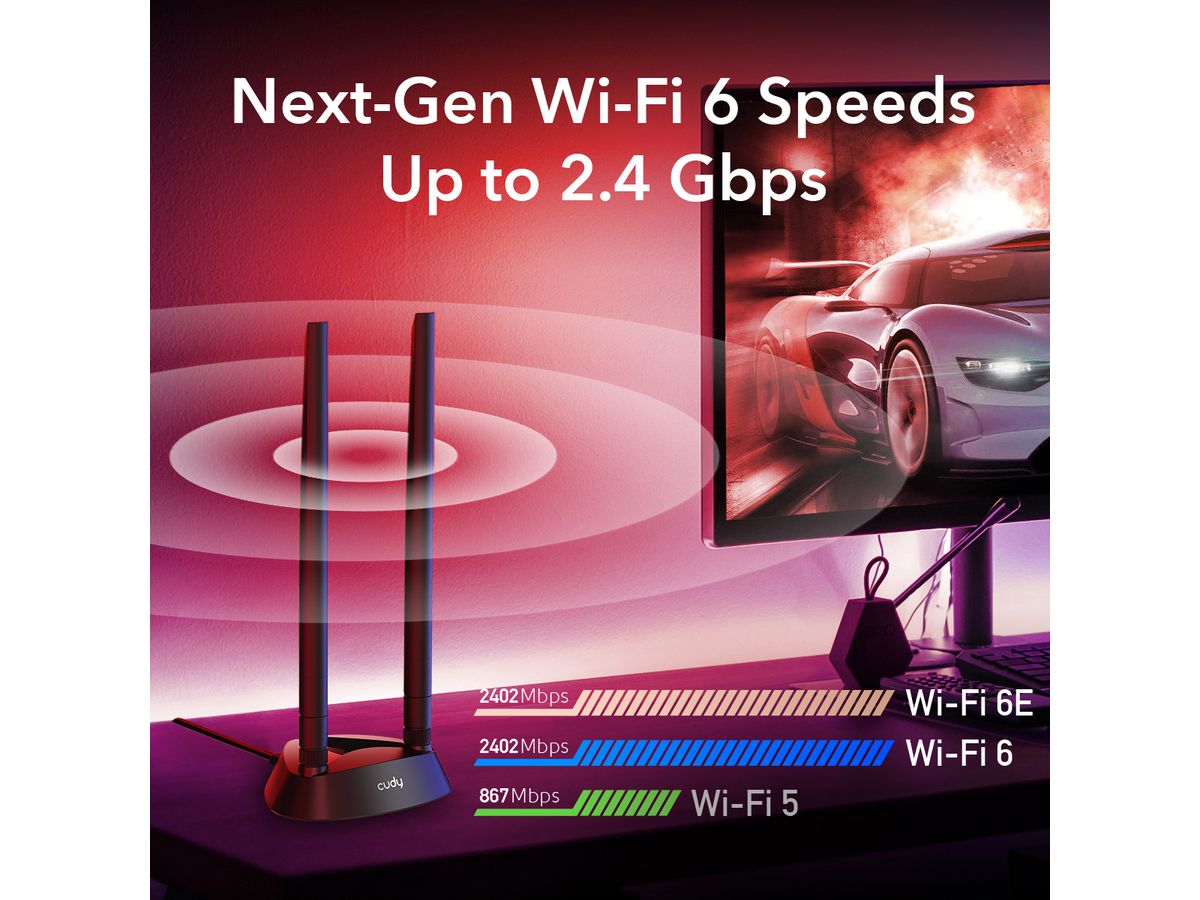 CUDY WE4000 AX5400 Wi-Fi 6E PCI Express Adapter