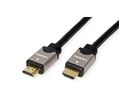 ROLINE HDMI High Speed Kabel mit Ethernet, ST-ST, schwarz / silber, 1,5 m