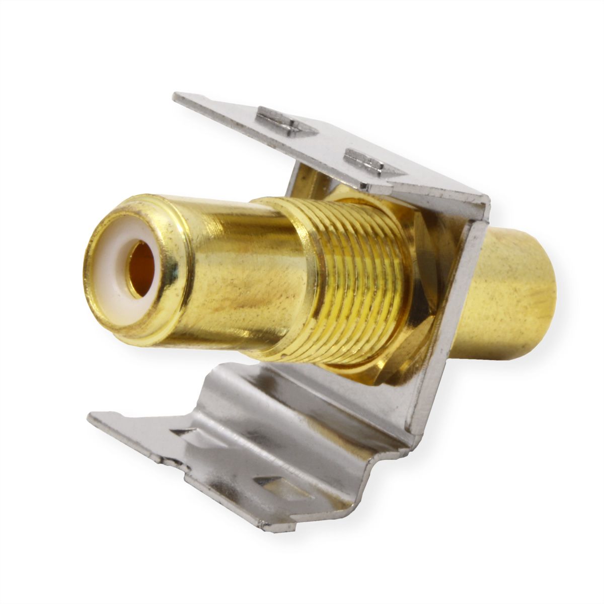 ROLINE RCA-Keystone-Kupplung, Metall, weiß