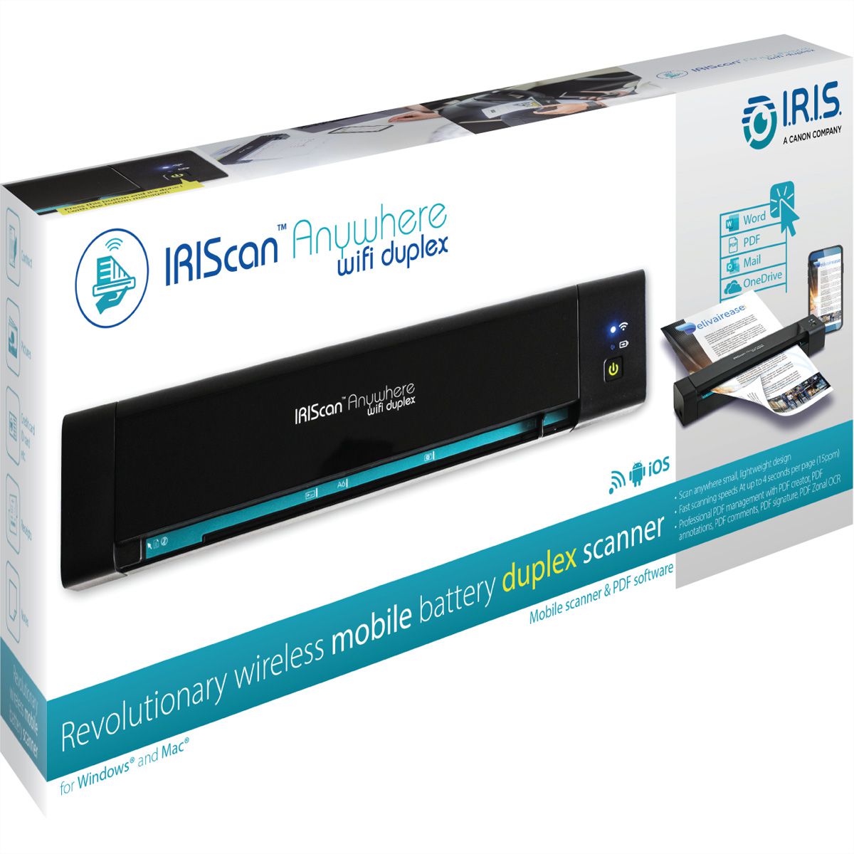 IRIScan Anywhere 6 WIFI Duplex 15PPM, Mobiler Batteriescanner