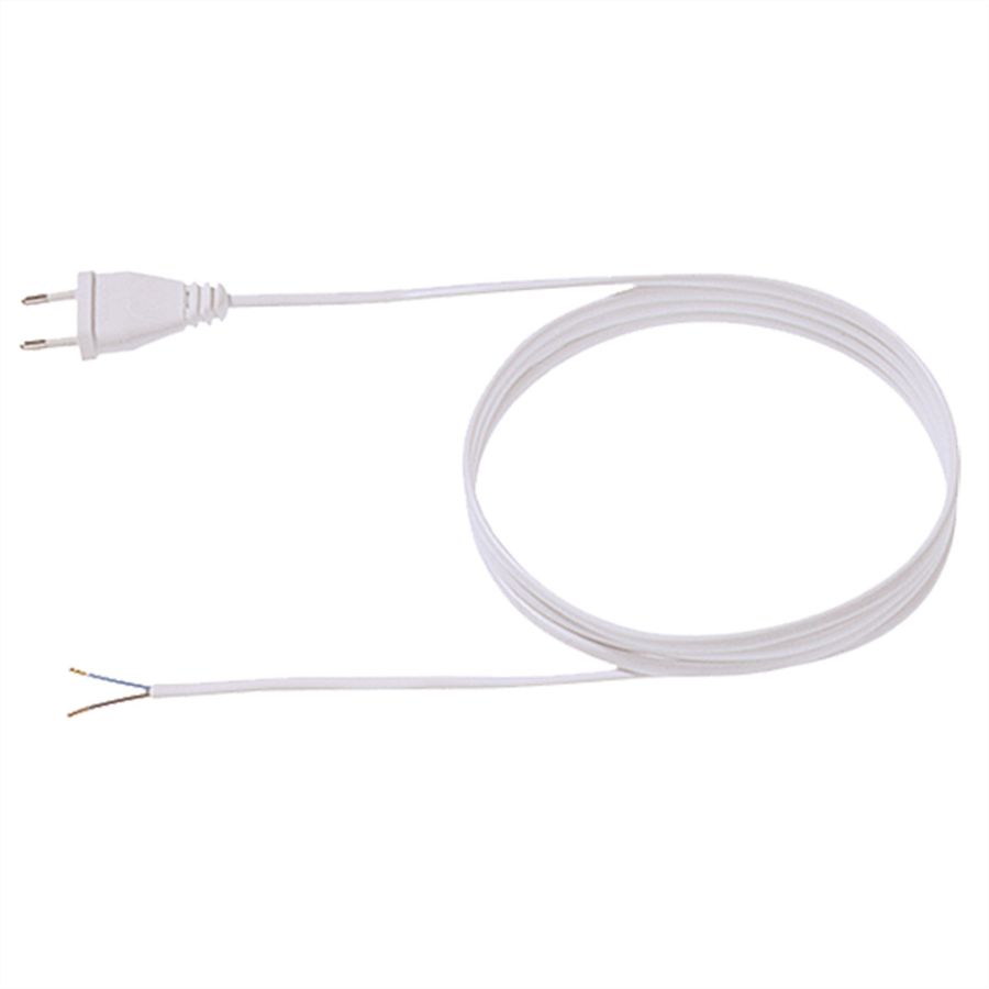BACHMANN Zuleitung 2x0,75 3m schwarz, H03VVH2-F Eurostecker einzelnverpackt
