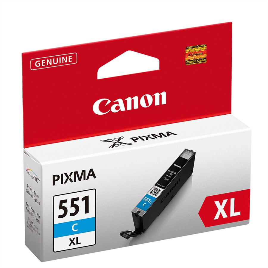 CLI-551C XL, Tintentank cyan hohe Ergiebigkeit für CANON PIXMA MG5450, MG6350, PIXMA iP7250