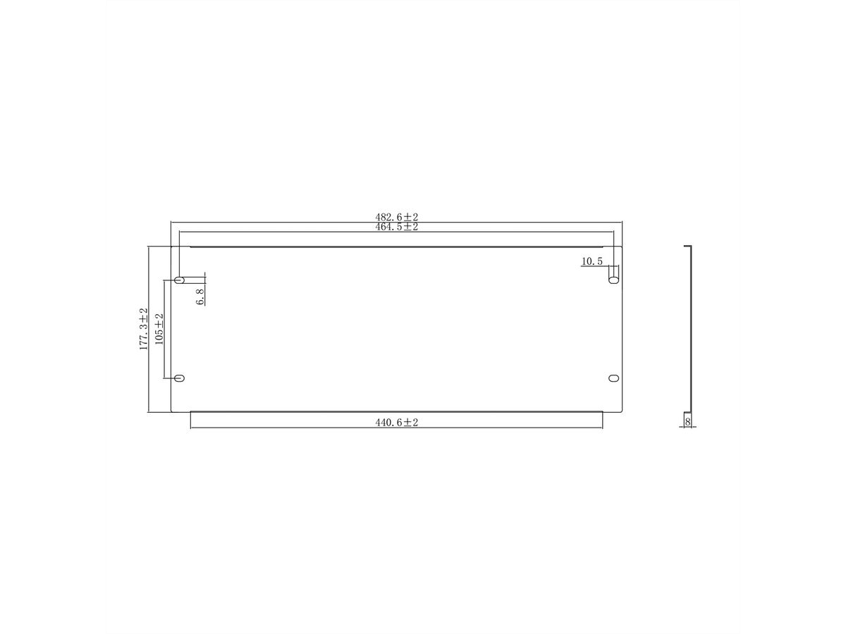VALUE 19"-Blindplatte 4 HE, schwarz