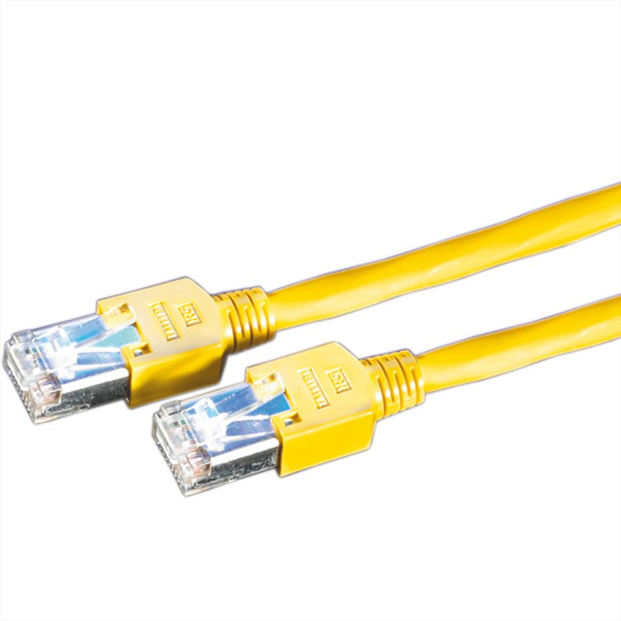 DÄTWYLER Patchkabel Cat.5e (Class D) S/UTP, CU 5502 flex PVC, Hirose TM11, gelb, 0,5 m