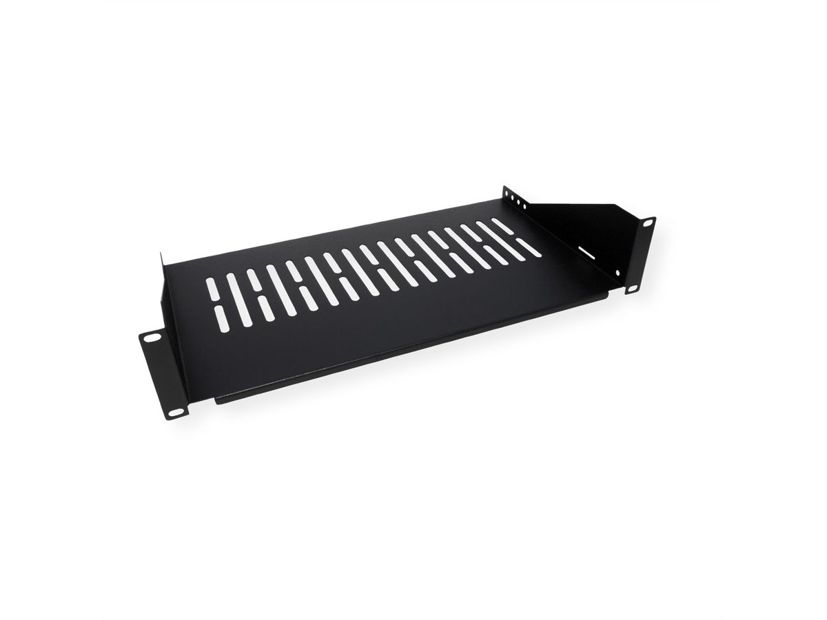 VALUE 19"-Geräteträger, 485 x 250mm, 2HE, max. 15kg, schwarz