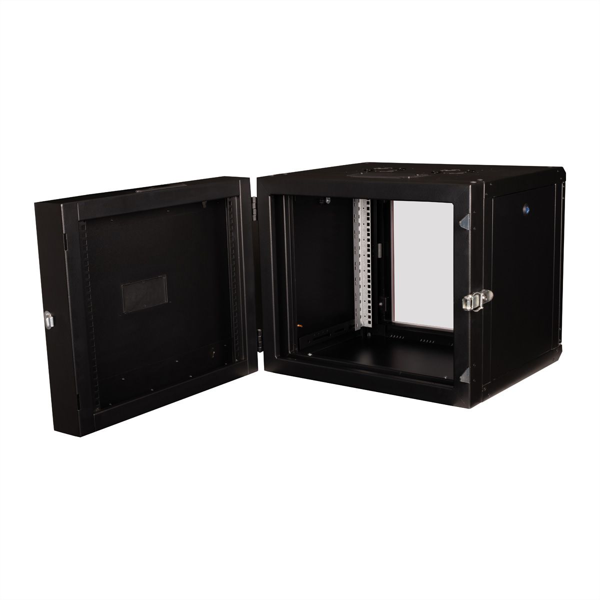 ROLINE 19-Zoll Wandgehäuse Pro 9 HE, 600x600 BxT zweiteilig schwenkbar schwarz