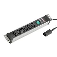 BACHMANN Kaltgerätesteckdosenleiste 6x C13 Buchse, C14 Stecker