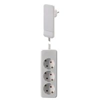 BACHMANN Flat Plug CEE7/7 weiss, 1,6m 3xCEE7/3