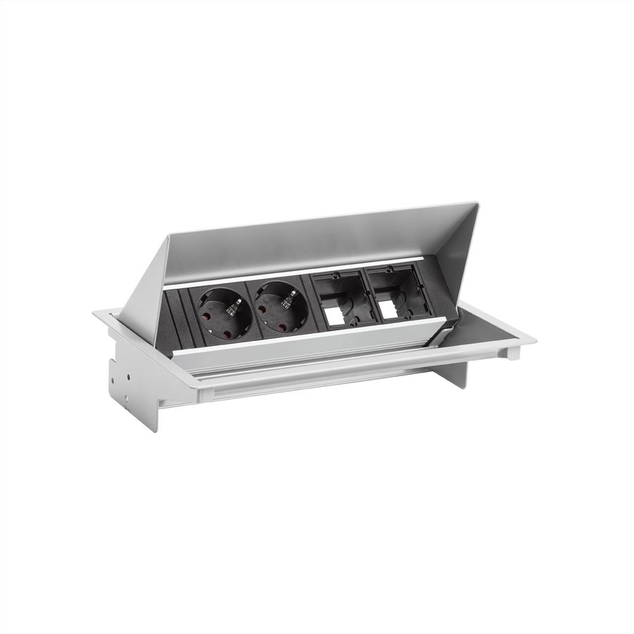 BACHMANN CONEO SET 2x Schutzkontakt 2x ABD, silberfarben