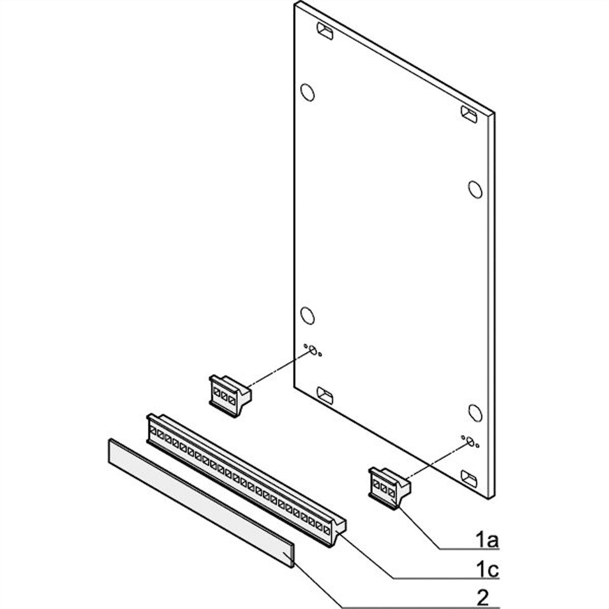 SCHROFF Griff in Trapezform, schwarz (ohne Aushebefunktion) - KUNSTSTOFFGRIFF 5TE SCHWARZ