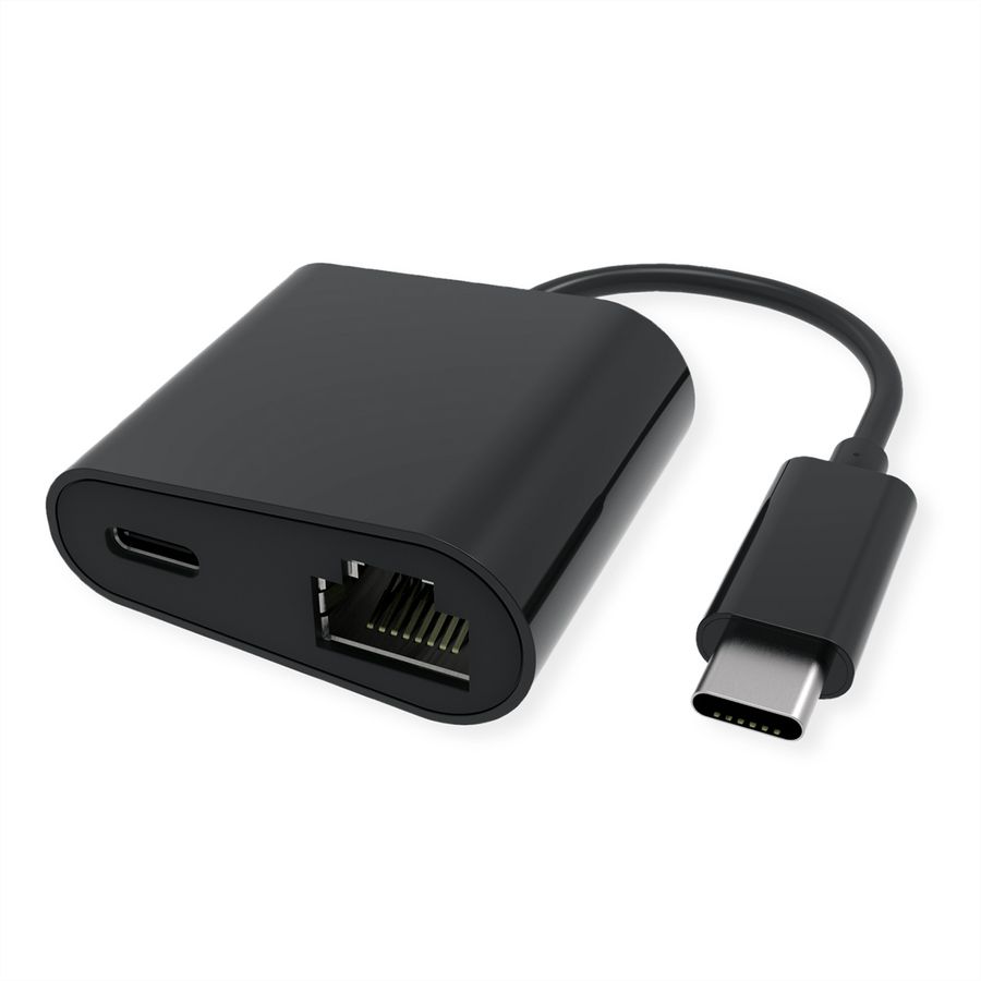 VALUE USB-C zu Gigabit Ethernet Konverter, PD Port, 100W