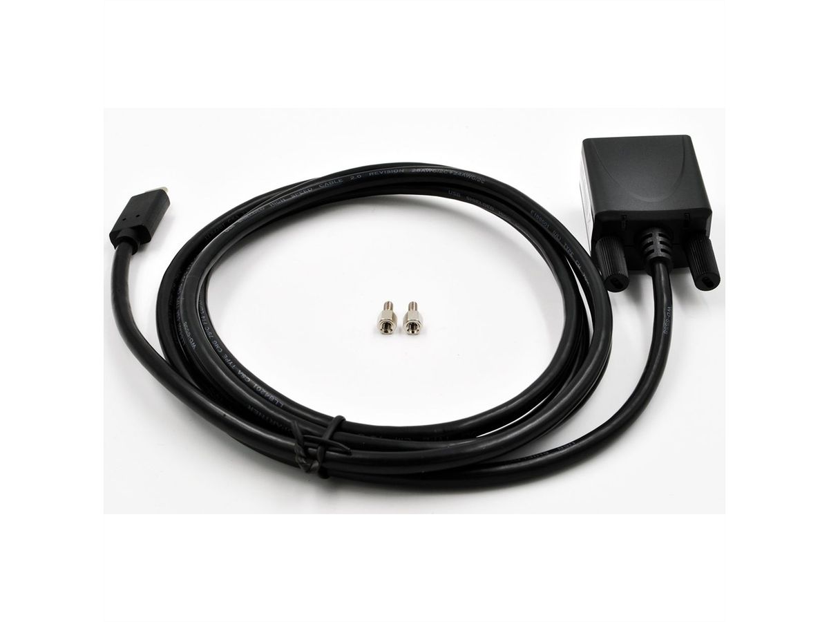 EX-2311-2IS USB2.0 C zu 1 x RS-232 1,8m 15KV Überspannungsschutz FTDI Chip-Set, schwarz, 1,8 m